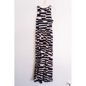 Anthropologie Abstract Maxi Dress